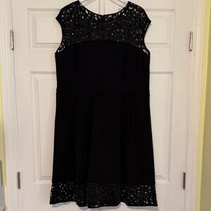 Lauren Elegant Black Lace Dress